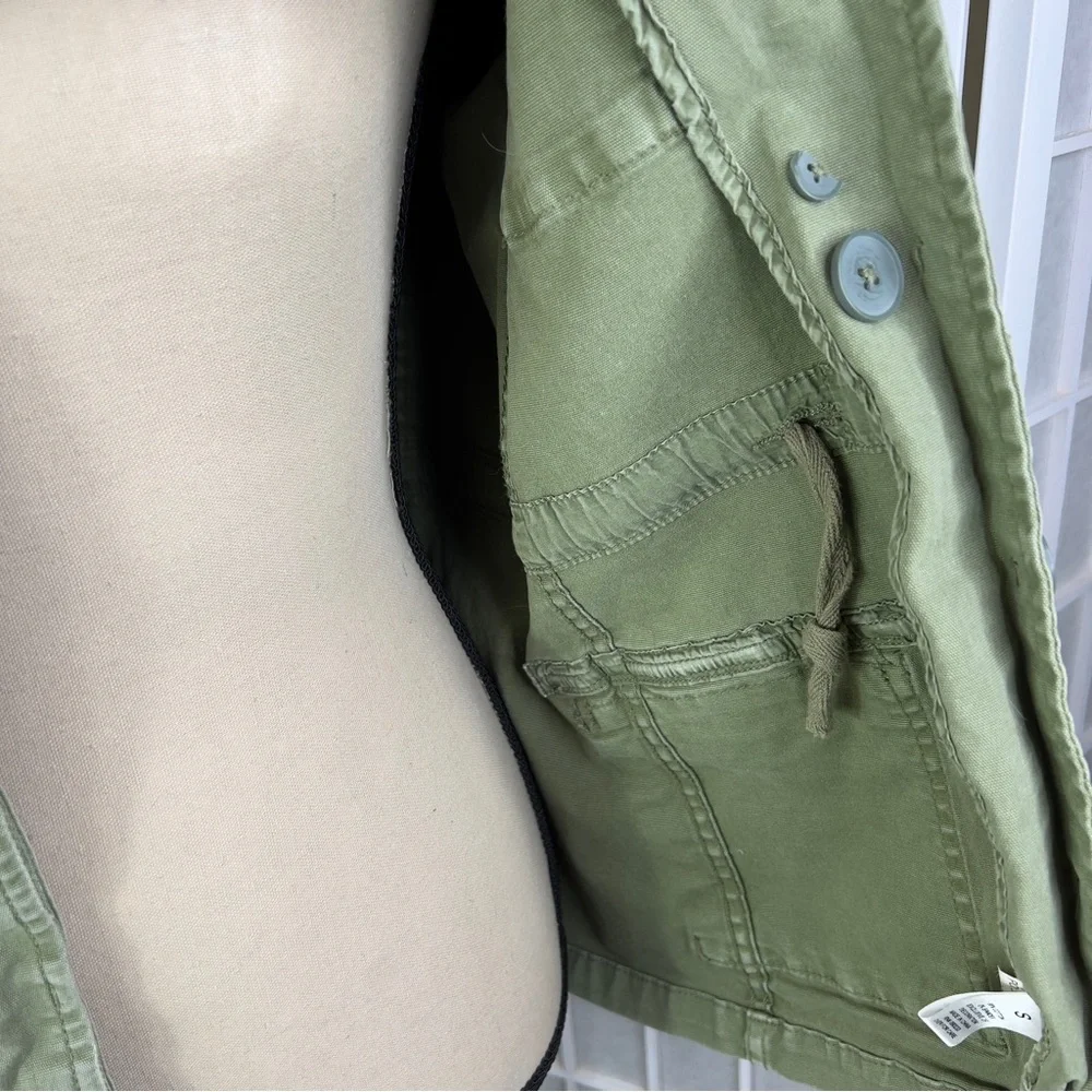 GYPSY WARRIOR Olive Green Utility Jacket – Heart & Daggers Graphic - Size Small